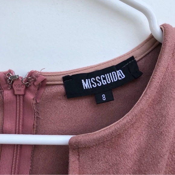 Missguided Dusty Pink Cutout Midi Dress – Bodycon, Date Night / Event Dress - Picture 3 of 7